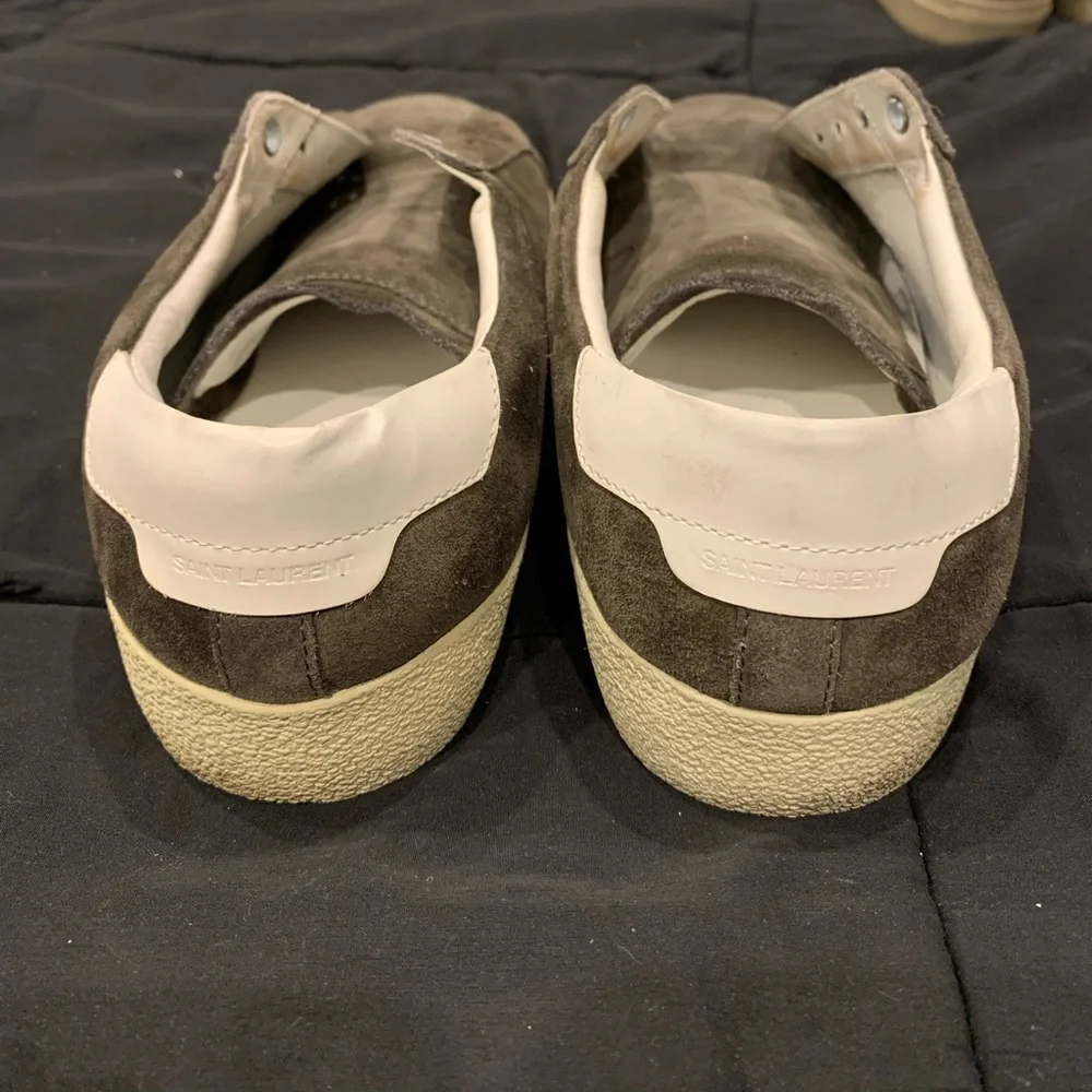SAINT LAURENT Suede Soho Mens Court Classic Sneakers - Picture 6 of 7